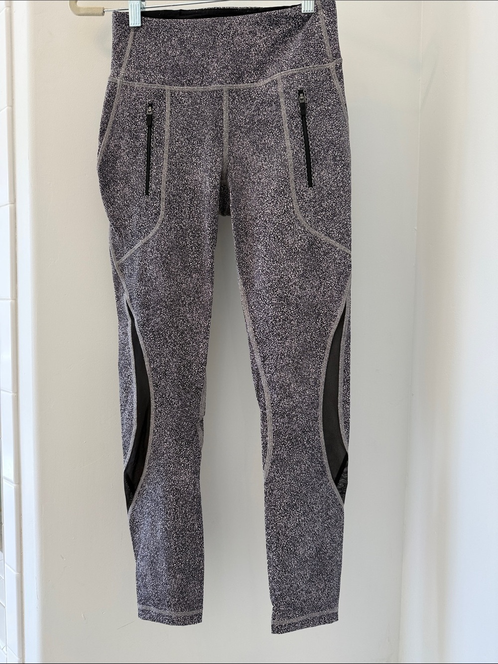 lululemon athletica Speckled Gray High-Rise Mesh-Panel Leggings
